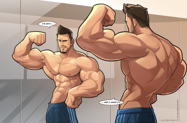 转载:韩国一男子变态肌肉,看动漫是什么样子